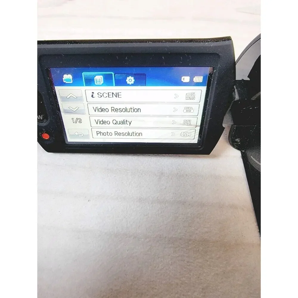 Samsung TOUCHSCREEN Camcorder HMX-T10BN W/Charger Battery Card Original Box